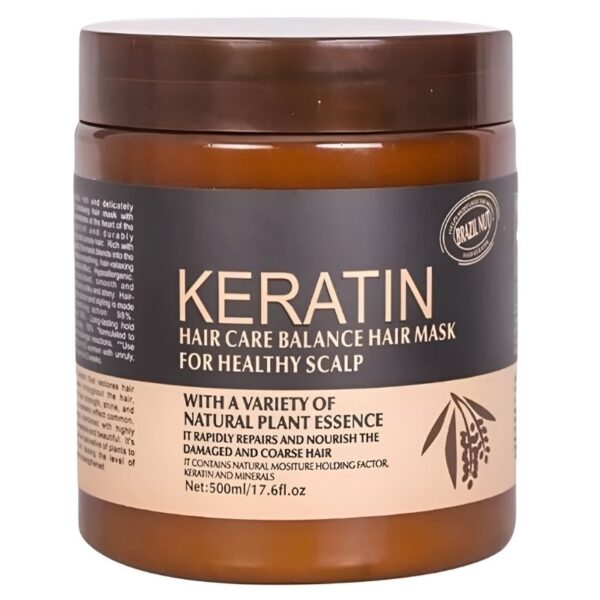 brazil nut keratin hair mask – nourishing hair & scalp treatment | strengthens & smooths | 500ml