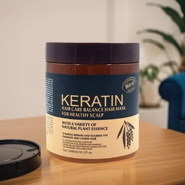 brazil nut keratin hair mask – nourishing hair & scalp treatment | strengthens & smooths | 500ml