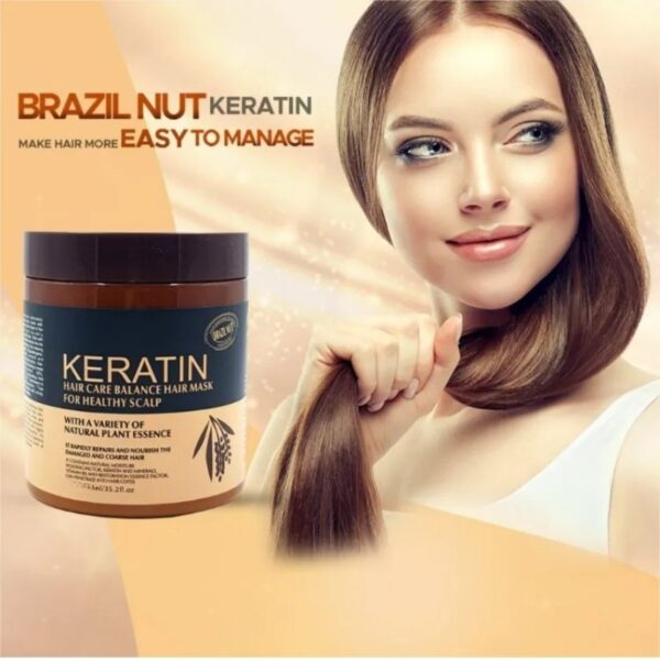 brazil nut keratin hair mask – nourishing hair & scalp treatment | strengthens & smooths | 500ml
