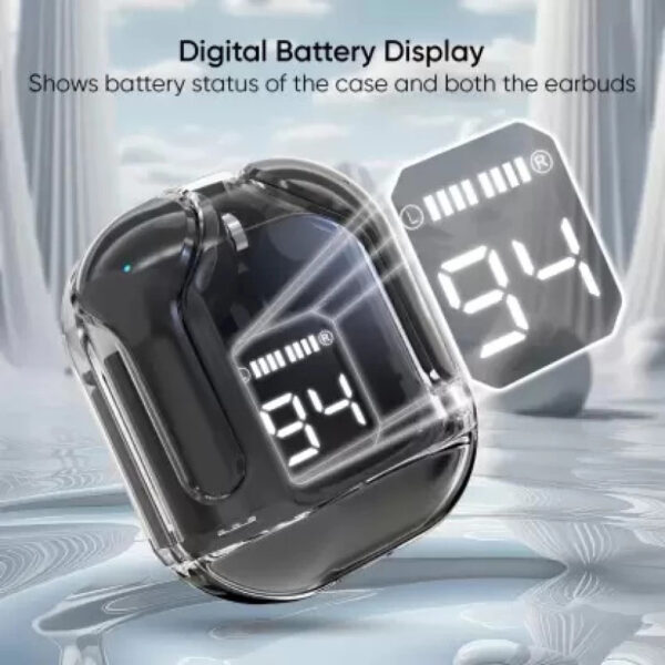 air31 earbuds wireless | crystal transparent bluetooth 5.3 | led digital display airpods