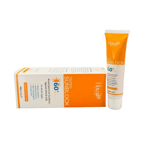 haya tinted sunblock spf 60+ | natural tint | broad spectrum uv protection | lightweight & non greasy