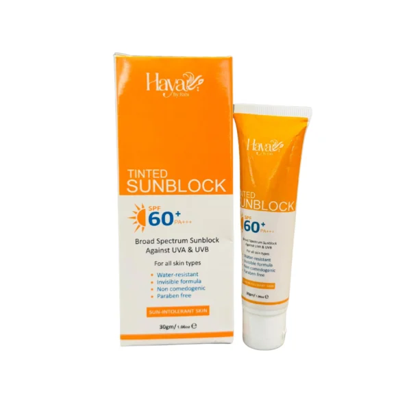haya tinted sunblock spf 60+ | natural tint | broad spectrum uv protection | lightweight & non greasy