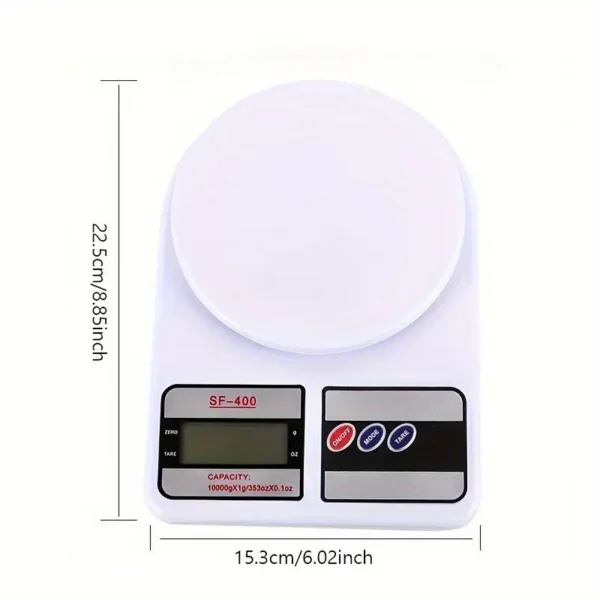 digital kitchen weighing scale | 10kg capacity | high precision lcd display with tare function