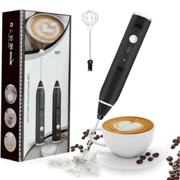 rechargeable electric coffee frother & egg beater | high speed handheld mixer with usb charging
