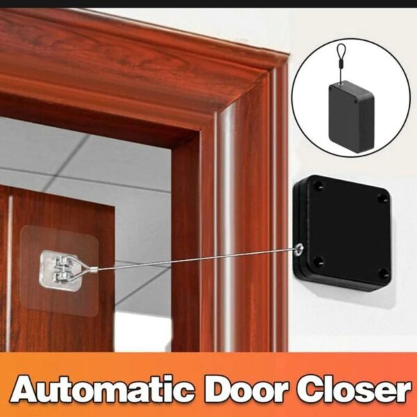 portable automatic door closer –|punch free, self closing with pull force