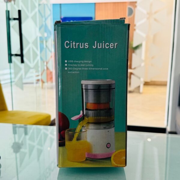 portable electric citrus juicer | usb rechargeable, hands free orange & lemon juice extractor, easy to clean