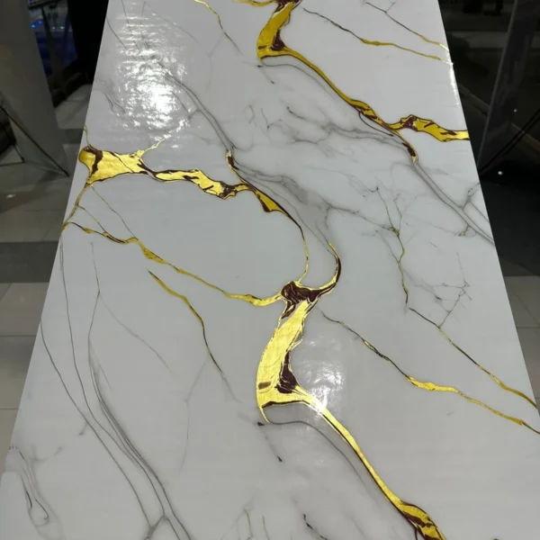 marble sheet sticker | white, grey & gold | 60 x 200 cm