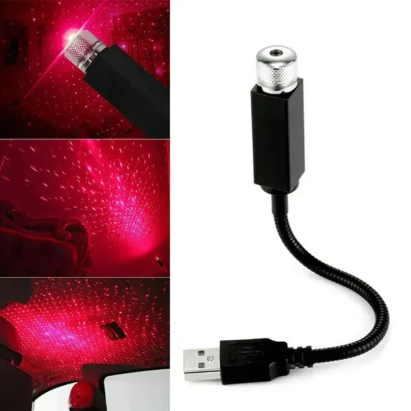 led galaxy star usb decoration light | starry laser projector night light for home & car