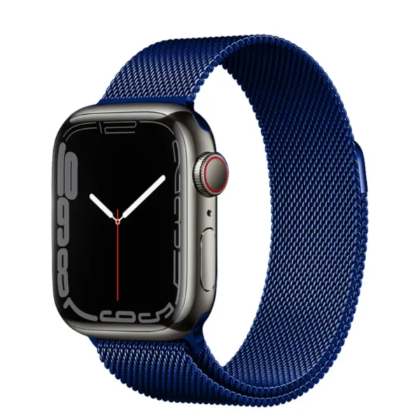 blue | apple watch milanese magnetic loop strap | stainless steel band | 42mm / 44mm / 45mm