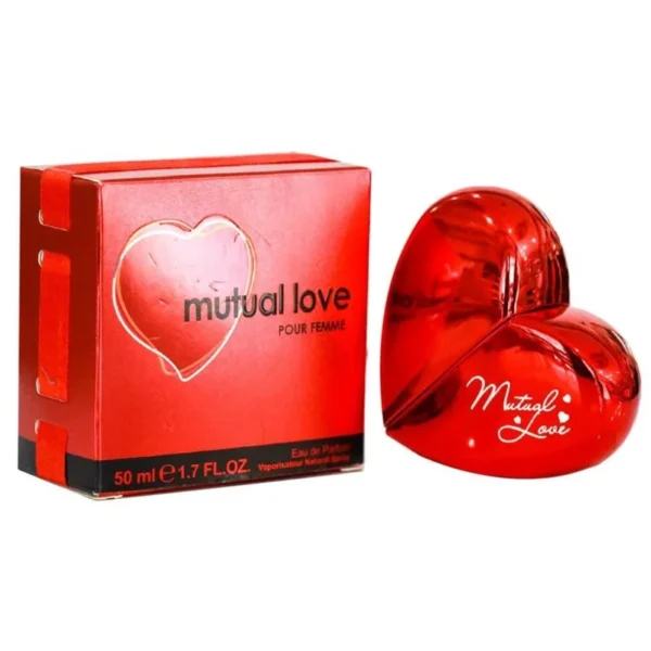 mutual love perfume for women | heart shaped bottle edp – 50ml | floral fruity long lasting scent