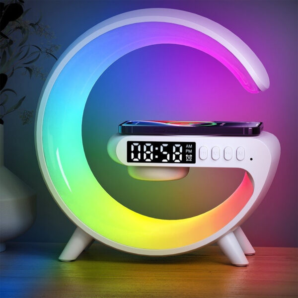 g63 bluetooth speaker atmosphere light wireless charger bedside music wake up light bluetooth sound multiple light modes