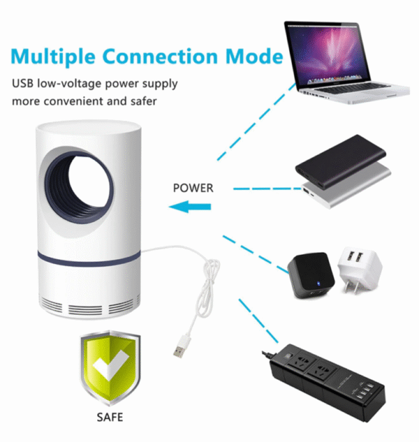 portable usb mosquito killer lamp safe, silent & chemical free