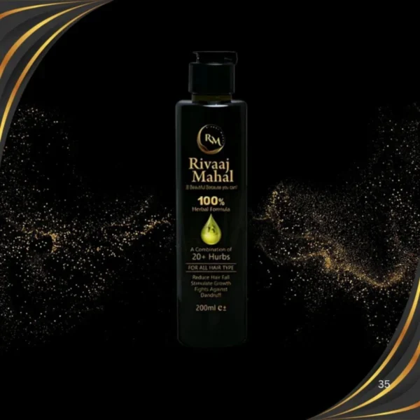 rivaaj mahal 100% herbal hair oil | natural blend of 20+ herbs for strong & healthy hair