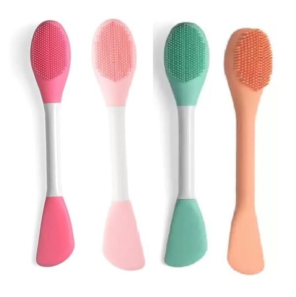 double ended silicone face mask & cleansing brush | soft, reusable skin care applicator tool (pack of 2)