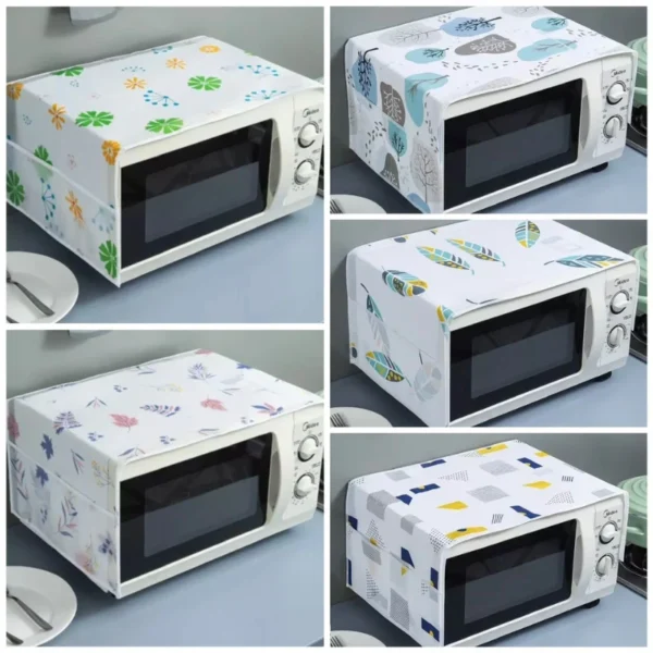 oven & microwave cover waterproof oil dust protection with double side pockets