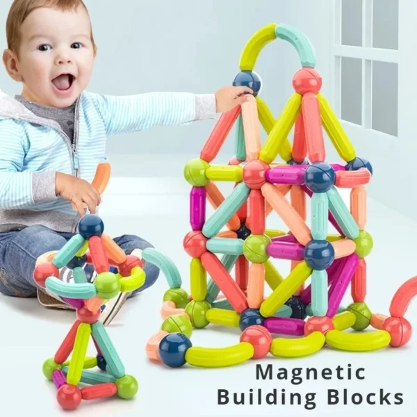 25 pcs magnetic building blocks toy | educational magnetic rods and balls