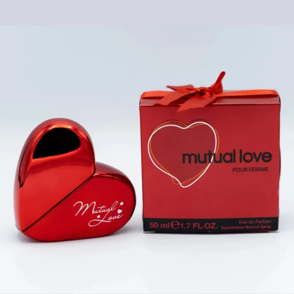 mutual love perfume for women | heart shaped bottle edp – 50ml | floral fruity long lasting scent