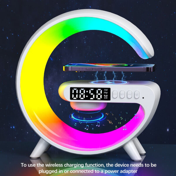 g63 bluetooth speaker atmosphere light wireless charger bedside music wake up light bluetooth sound multiple light modes
