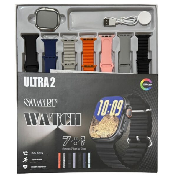 ultra 2 smart watch – 7 straps edition | bluetooth call | fitness & health tracker