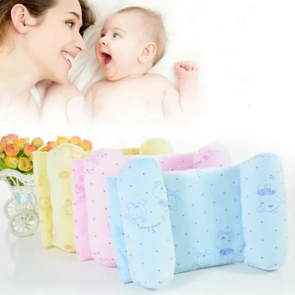 soft breathable baby head shaping pillow for flat head prevention