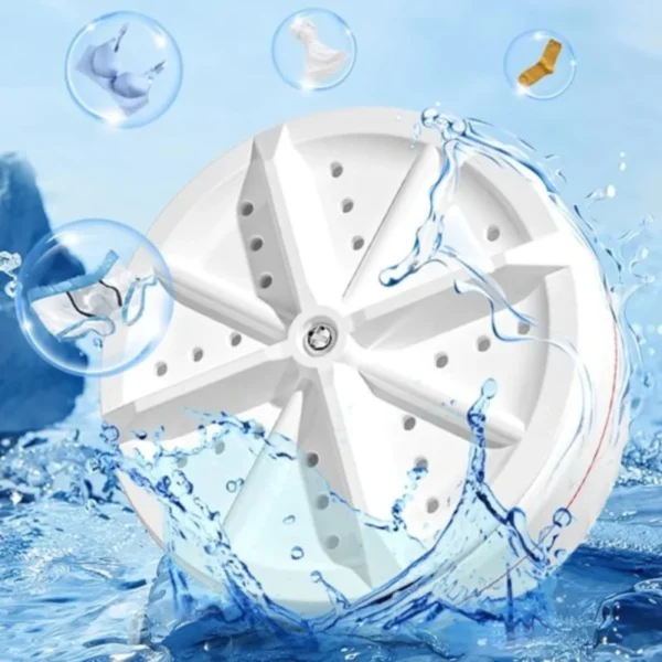 portable usb mini turbo washer | ultrasonic travel washing machine for socks, underwear & dishes