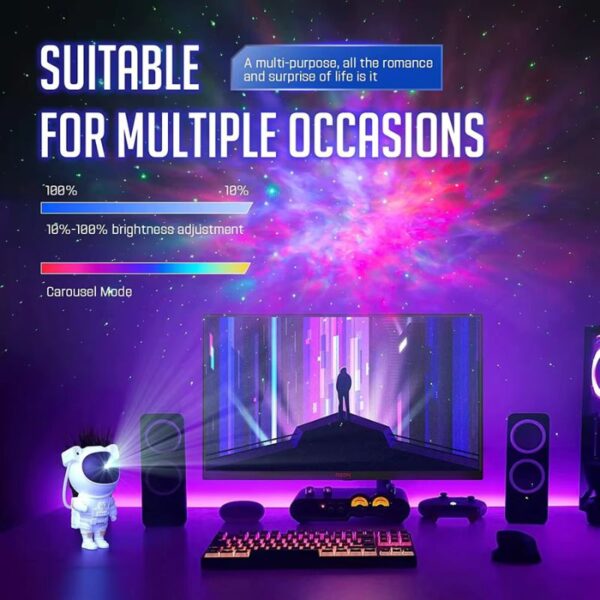 astronaut star projector night light | bring the galaxy to your room
