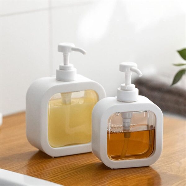 portable refillable soap dispenser bottle (300/500ml) | leak proof pump bottle for kitchen, bathroom, or shower