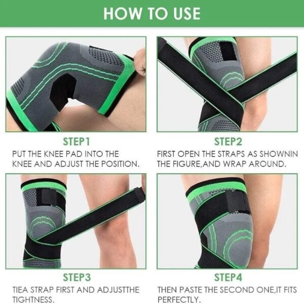 adjustable 3d knee support band | pressure weave brace for men & women| 1 pc