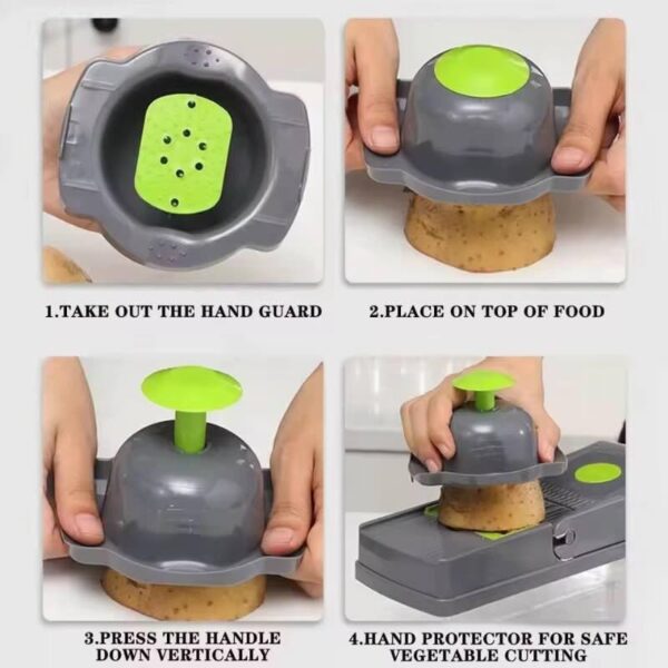 16 in 1 high quality mandoline slicer & vegetable chopper | multifunctional food cutter, grater & shredder for kitchen