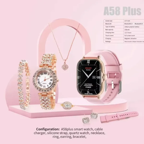 a58 plus 6 in 1 smartwatch for women | perfect for gift | random color