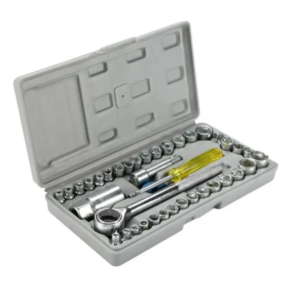 40pcs aiwa socket wrench tool kit | stainless steel, durable, multi purpose