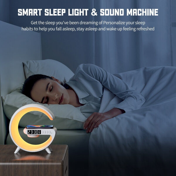 g63 bluetooth speaker atmosphere light wireless charger bedside music wake up light bluetooth sound multiple light modes