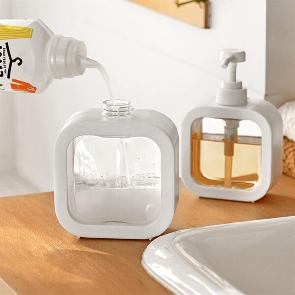 portable refillable soap dispenser bottle (300/500ml) | leak proof pump bottle for kitchen, bathroom, or shower