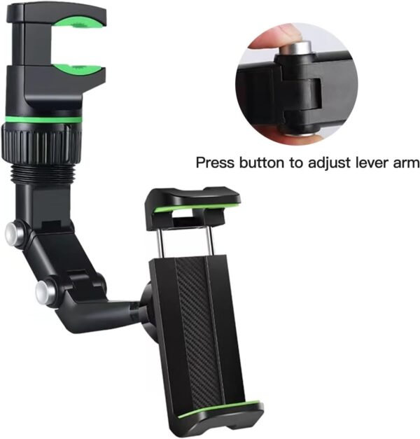 mobile stand high quality | 360° universal car rearview mirror phone holder | secure & adjustable mount