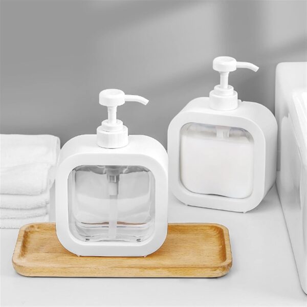 portable refillable soap dispenser bottle (300/500ml) | leak proof pump bottle for kitchen, bathroom, or shower