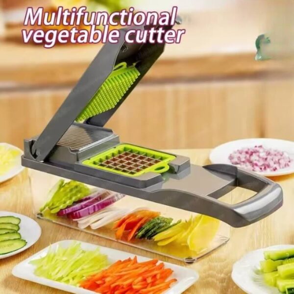 16 in 1 high quality mandoline slicer & vegetable chopper | multifunctional food cutter, grater & shredder for kitchen