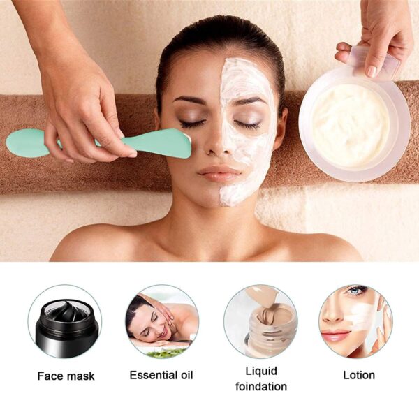 double ended silicone face mask & cleansing brush | soft, reusable skin care applicator tool (pack of 2)