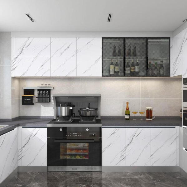 marble sheet sticker | white & grey | best quality | 60 x 200 cm