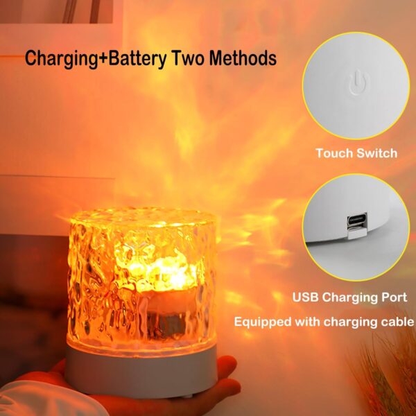 water ripple lamp | 16 color rotating night light