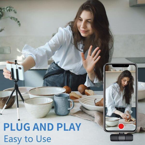 k9 dual wireless lavalier microphone | plug & play usb type c & ios mic with auto sync & noise reduction
