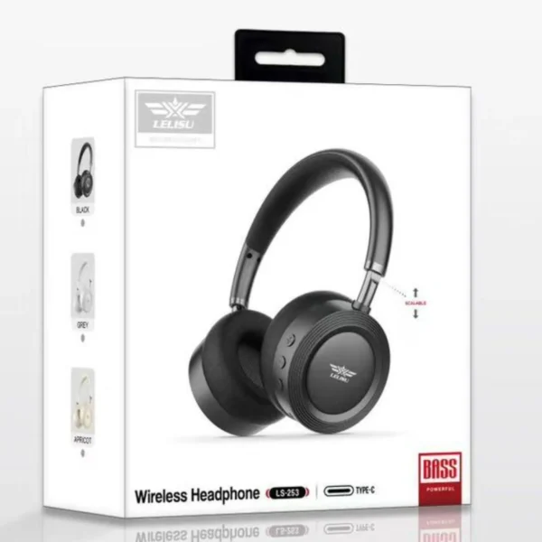 lelisu ls 253 wireless headphones | bluetooth over ear headset with type c charging