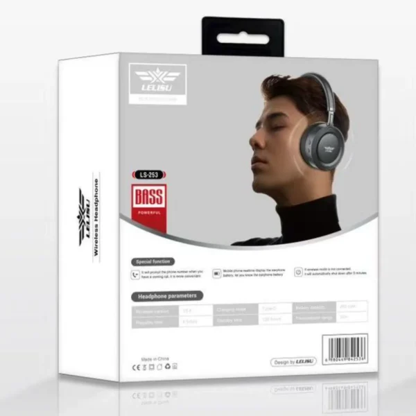 lelisu ls 253 wireless headphones | bluetooth over ear headset with type c charging