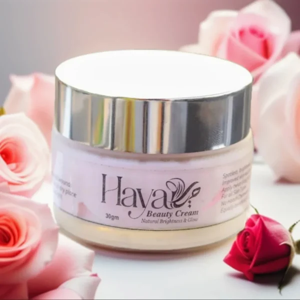 haya beauty cream 30gm | natural brightness & glow formula for radiant skin