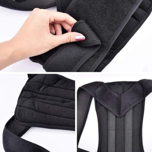 back pain relief posture corrector belt | adjustable back & shoulder support for better posture, lower & upper back pain