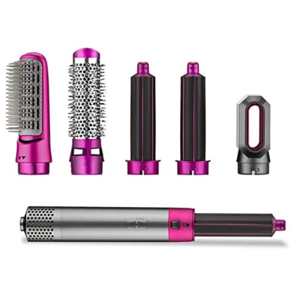 5 in 1 electric hair dryer brush kit i blow dryer, straightener, curler & volumizer (random color)