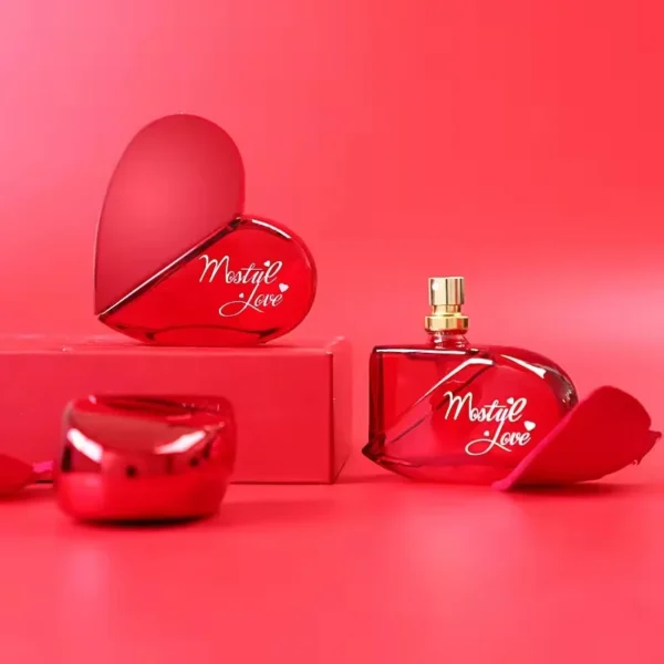 mutual love perfume for women | heart shaped bottle edp – 50ml | floral fruity long lasting scent