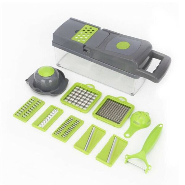16 in 1 high quality mandoline slicer & vegetable chopper | multifunctional food cutter, grater & shredder for kitchen