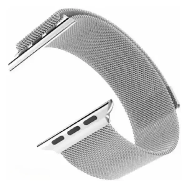 silver | apple watch milanese magnetic loop strap | stainless steel band | 42mm / 44mm / 45mm
