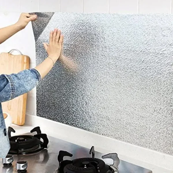 marble sheet sticker | silver foil | 60 x 200 cm
