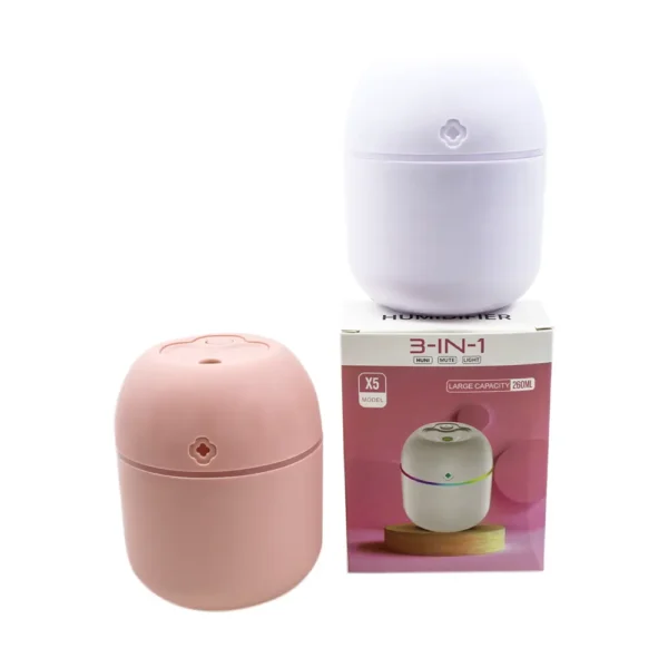 usb portable air humidifier | 3 in 1 humidifier, mute & light | for home, office & car mist air fresheners